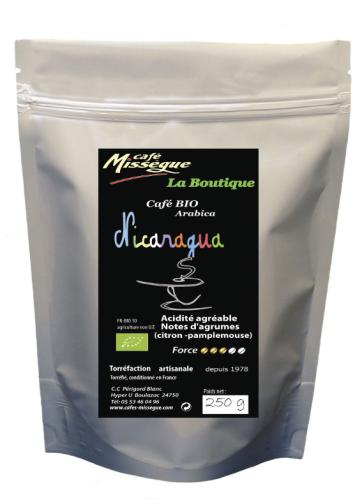 Café arabica Bio du NICARAGUA 250 g Moulu