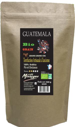sachet arabica en grain bio du Guatemala