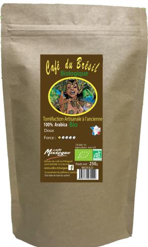 sachet café en grain arabica du Brésil 250g