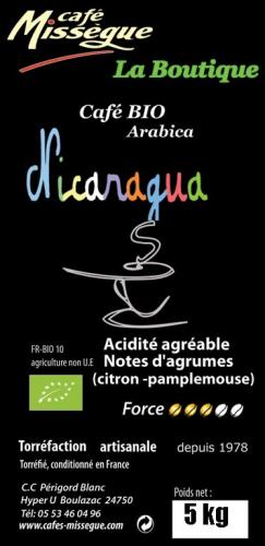 Café grain arabica Bio NICARAGUA VRAC 5kg