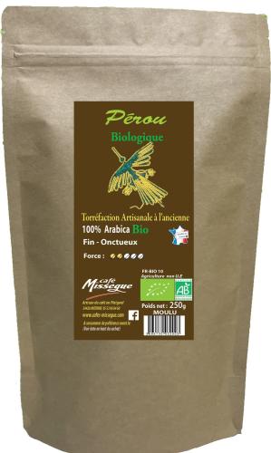 café arabica bio du pérou 250g