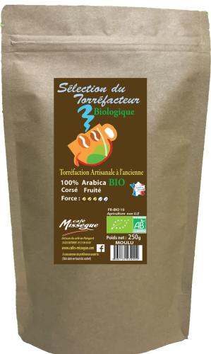 café bio sélection du torréfacteur sachet 250g moulu