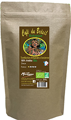 sachet 1kg café arabica en grain du Brésil
